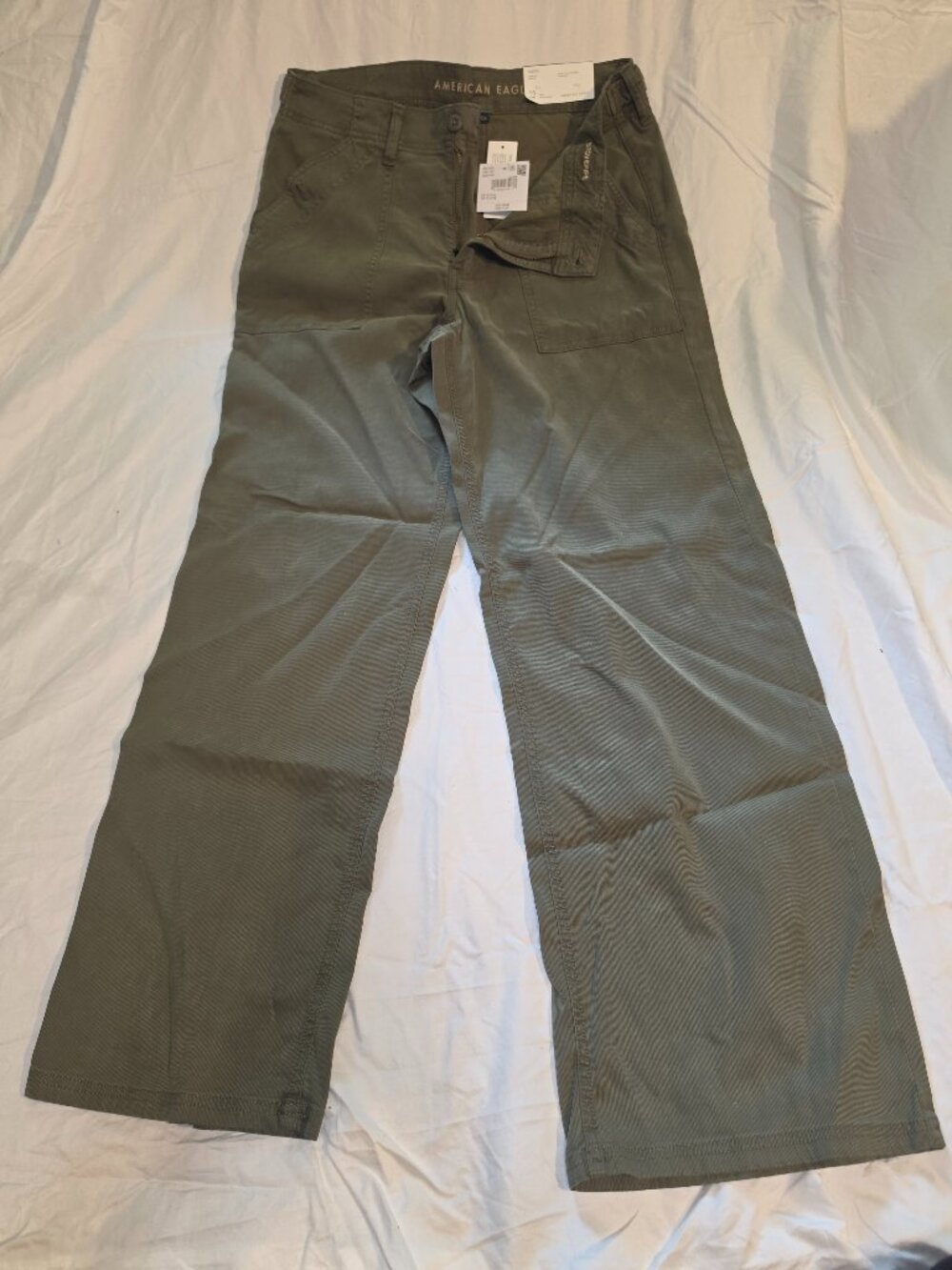 American Eagle Stovepipe Stretch Pant - Khaki Size 10L